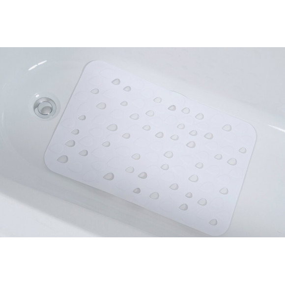 Tapis de sécurité SPIRELLA Drop antidérapant blanc 35 cm x 54 cm