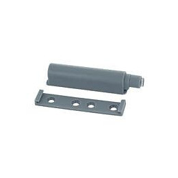 Push to open gris à coller/à visser 80x14x16 - 2 pièces