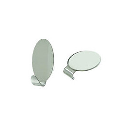 Crochet adhésif inox 56x33mm - 1 pièce