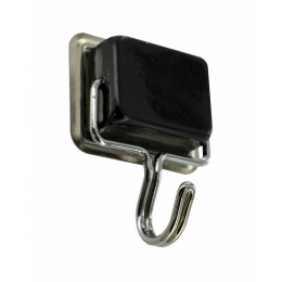 Crochet magnétique noir - 1 pièce