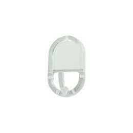 Crochet adhésif plastique transparent 41x66mm - 1 pièce