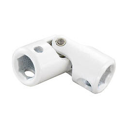 Cardan hexagonal/hexagonal 10mm zingué blanc - 1 pièce
