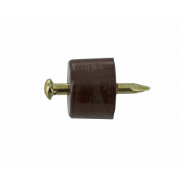Taquet à clouer plastique marron diamètre 11mm - 12 pièces