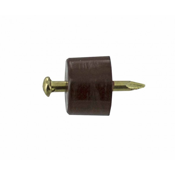 Taquet à clouer plastique marron diamètre 11mm - 12 pièces