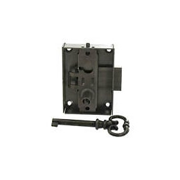 Serrure en applique acier poli 30mm gauche - 1 pièce