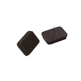 Patin feutre 24x35mm marron à clouer - 4 pièces