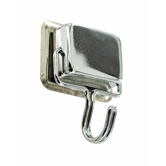 Crochet magnétique chromé - 1 pièce