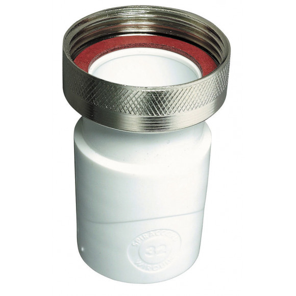 Raccord écrou laiton + joint diamètre 32mm ECOUL