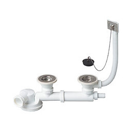 Espace bonde pour évier 2 bacs diamètre 60mm