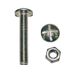 100 boulons poêlier acier zingué 4x16mm