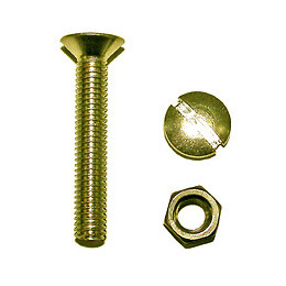 3 boulons tête fraisée fendue laiton 5x40mm