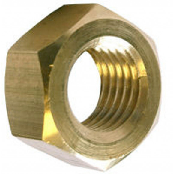 6 écrous hexagonaux laiton 8mm