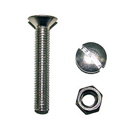 10 boulons tête fraisée fendue acier zingué 5x40mm