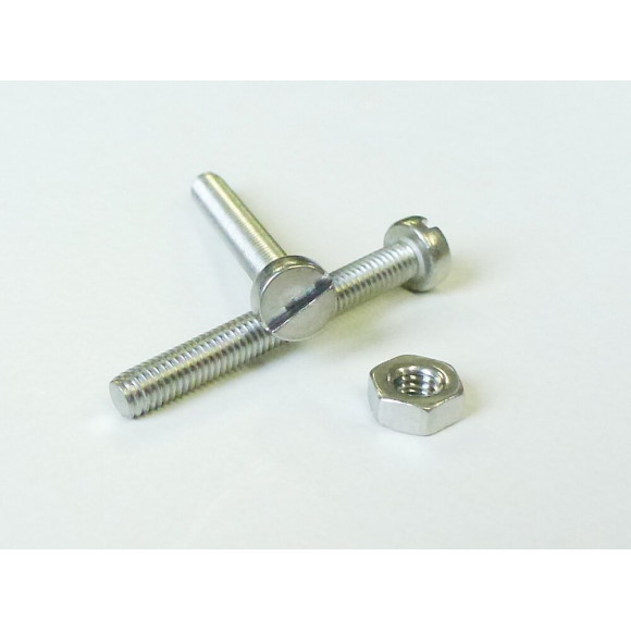 8 boulons tête cylindrique fendue inox A4 3x25mm