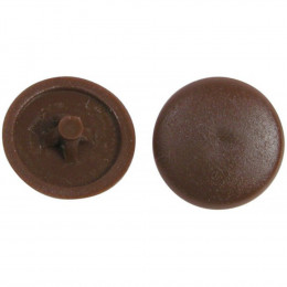 30 cache-vis en plastique brun 4.5mm