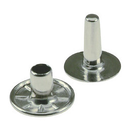 10 rivets tubulaires en nickel 3.2x8.3mm
