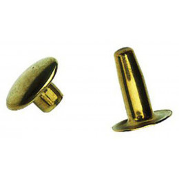 8 rivets tubulaires en laiton 4.4x12mm