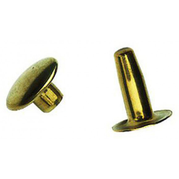 8 rivets tubulaires en laiton 4.4x12mm