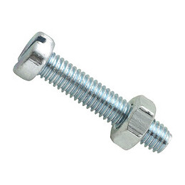 5 boulons acier zingué tête cylindrique fendue 6x60mm