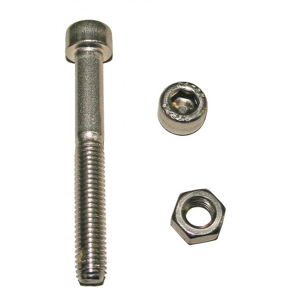 4 boulons tête cylindrique fendue inox A4 5x40mm