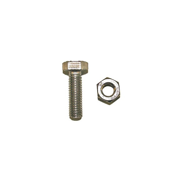 2 boulons tête hexagonale inox A4 8x50mm