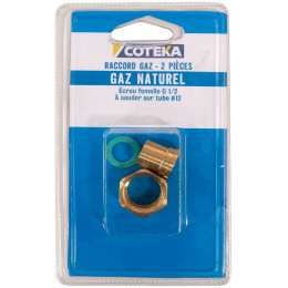 Raccord gaz naturel diamètre 10x12mm