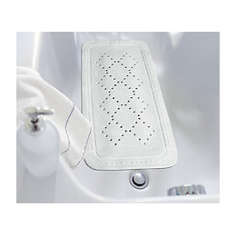 Tapis de sécurité SPIRELLA Sibérien antidérapant blanc 36 cm x 71 cm