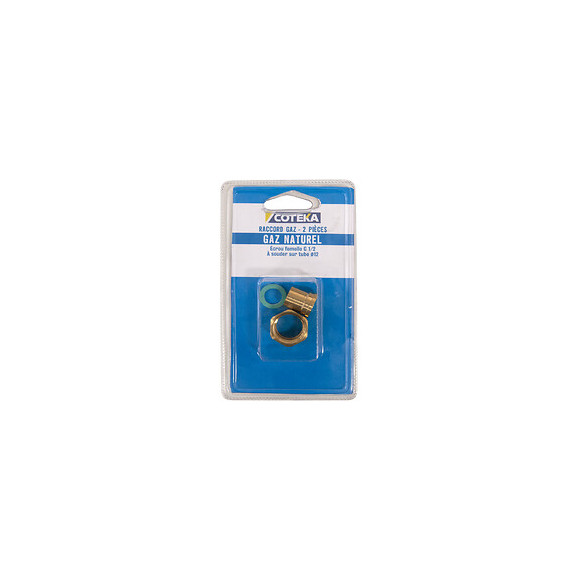 Raccord gaz naturel diamètre 10x12mm