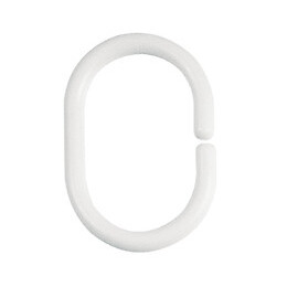 12 anneaux Minor pour rideau de douche blanc