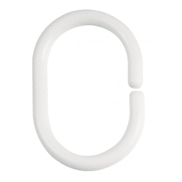 12 anneaux Minor pour rideau de douche blanc