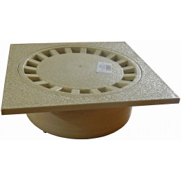 Siphon de cour PVC emboîture incorporée 150 mm x 150 mm Diamètre 40 mm