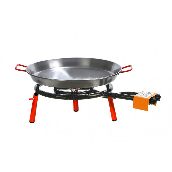 Set paella valencia plat 46cm bru 40cm 3 pieds