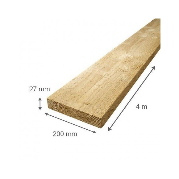 Planche de coffrage 27x200 mm 4 m