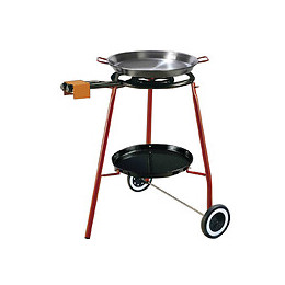 Set paella andreu plat 46cm bru 40cm 3 pieds