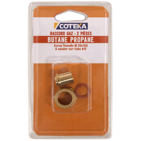 Raccord butane propane diamètre 10x12mm