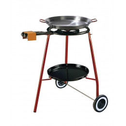 Set paella andreu plat 46cm bru 40cm 3 pieds