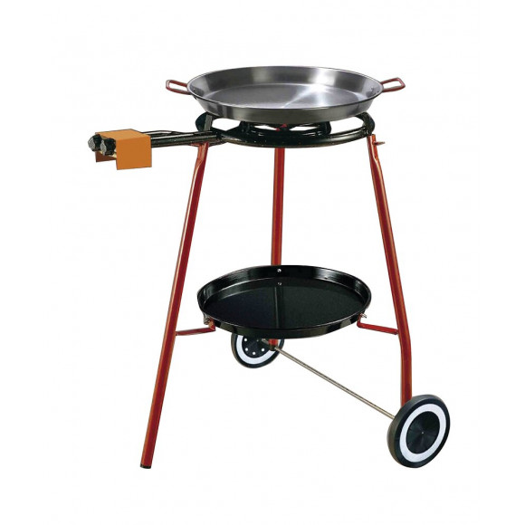 Set paella andreu plat 46cm bru 40cm 3 pieds