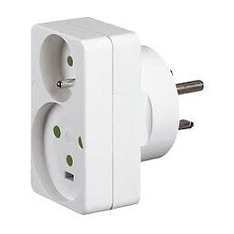 Adaptateur pour 1 fiche 2P+T 16A + 1 fiche 2P+T 20A sur une prise 32A