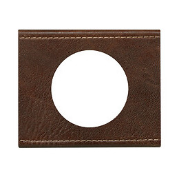 Plaque Céliane 1 poste - cuir brun texturé LEGRAND