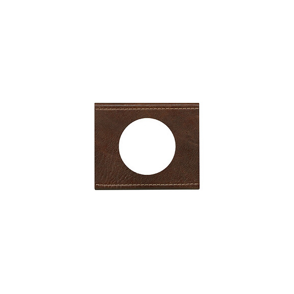 Plaque Céliane 1 poste - cuir brun texturé LEGRAND