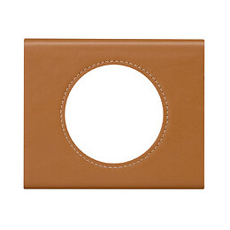 Plaque Céliane 1 poste - Matière Cuir Caramel LEGRAND