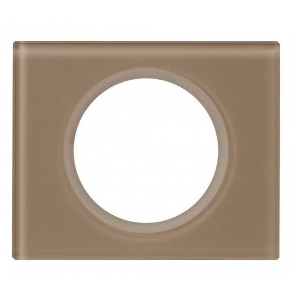 Plaque Céliane 1 poste - Matière Verre Moka LEGRAND