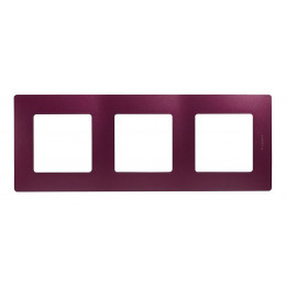 Plaque 3 postes  irisé Niloé - Legrand - Prune