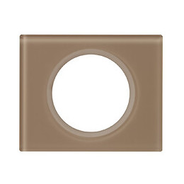 Plaque Céliane 1 poste - Matière Verre Moka LEGRAND