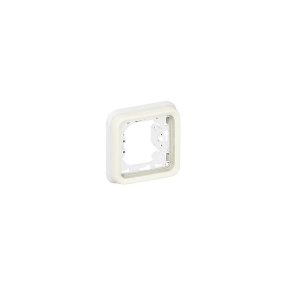Plaque support Plexo encastré - 1 poste - Blanc