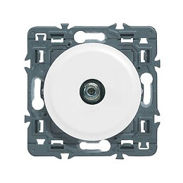 Prise TV simple type ''F'' à visser Céliane - Blanc