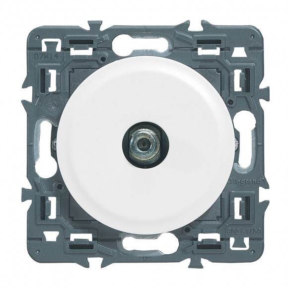 Prise TV simple type ''F'' à visser Céliane - Blanc