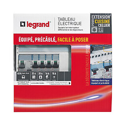 Tableau électrique équipé - spécial pour extension cuisine/cellier