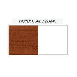 Crédence réversible Blanc/Noyer clair 3000x600x9mm