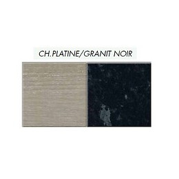 Crédence réversible Granit noir/Chêne plat 3000x600x9mm